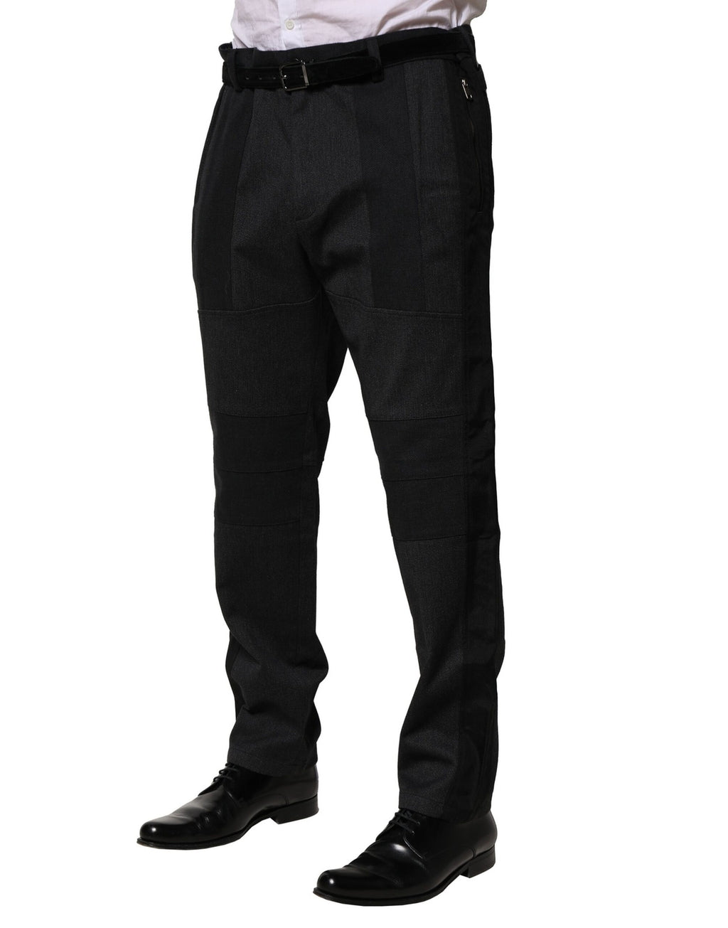 Dolce &amp; Gabbana – Schmale Anzughose aus schwarzer Baumwolle