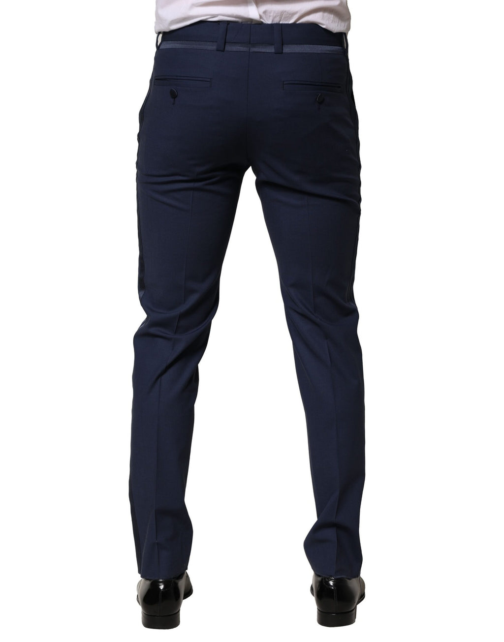 Dolce &amp; Gabbana Dunkelblaue Anzughose aus Wolle