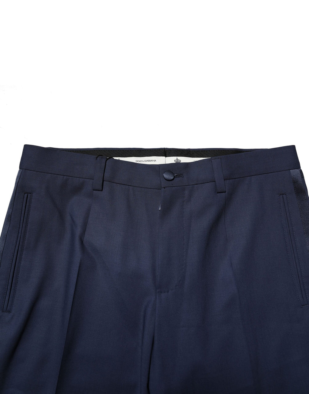 Dolce &amp; Gabbana Dunkelblaue Anzughose aus Wolle