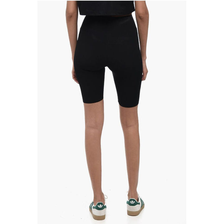 Valentino Stretch Fabric Biker Shorts with Embroidered Logo