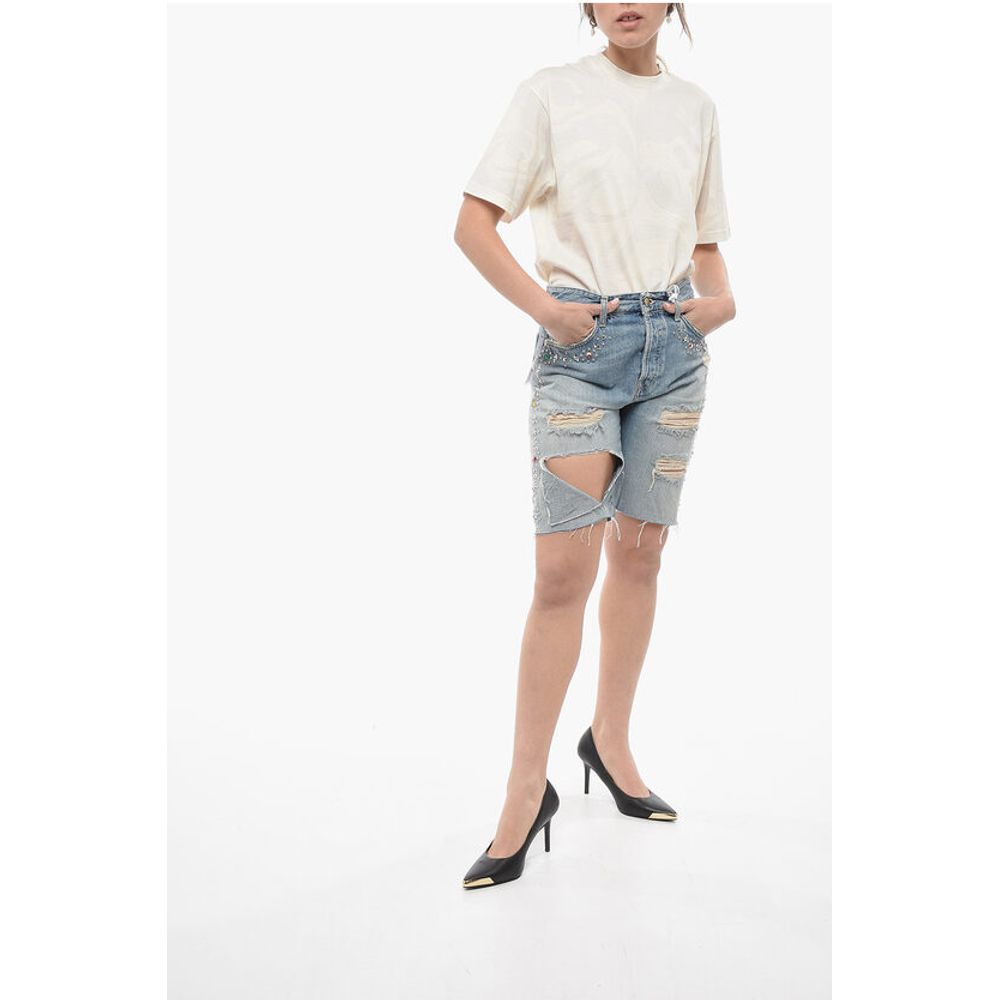 Washington Dee Cee Distressed Shorts with Studs