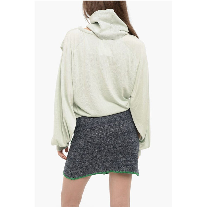 Silk Sweater with Cut-Out Detail and Removable Collar