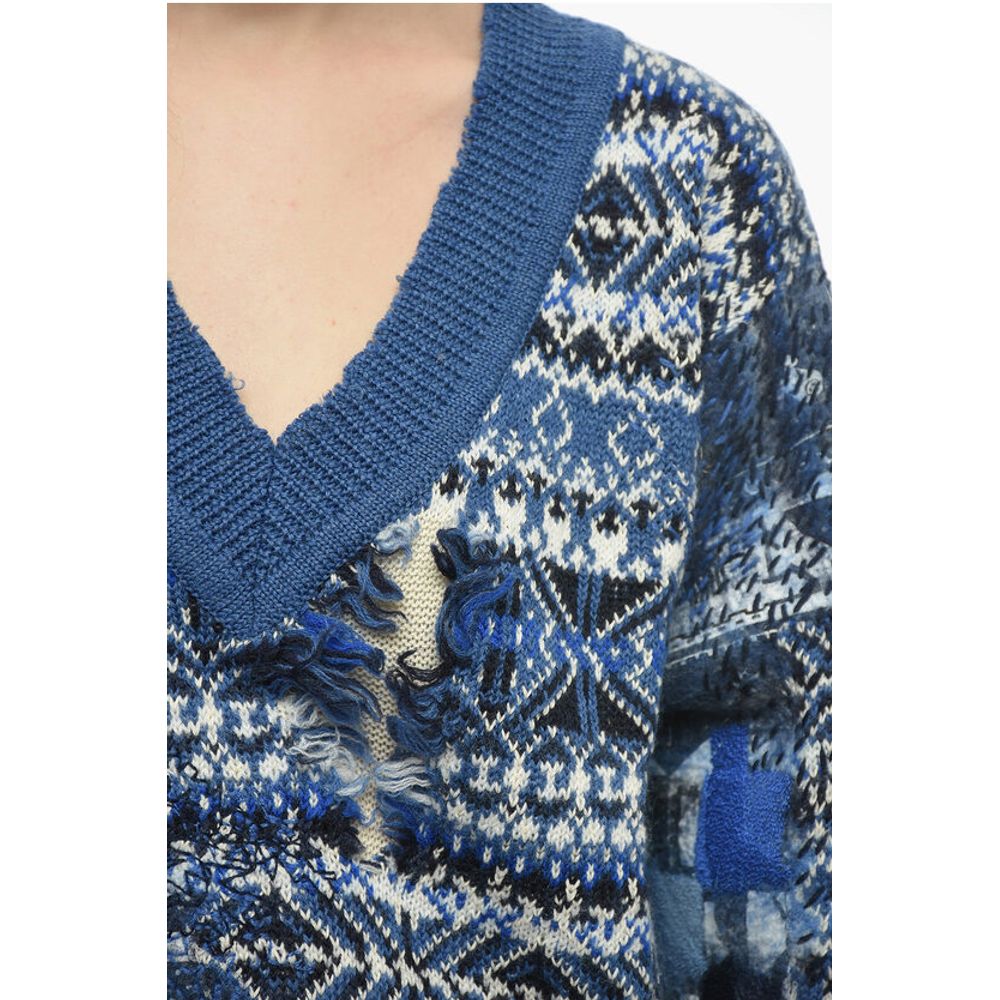 Maison Margiela MM0 V Neck Wool Blend Pullover