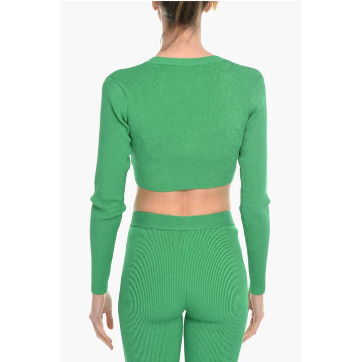Birgitte Herskind VANESSA HONG Solid Color MISS Cropped Cardigan with Zip Clos