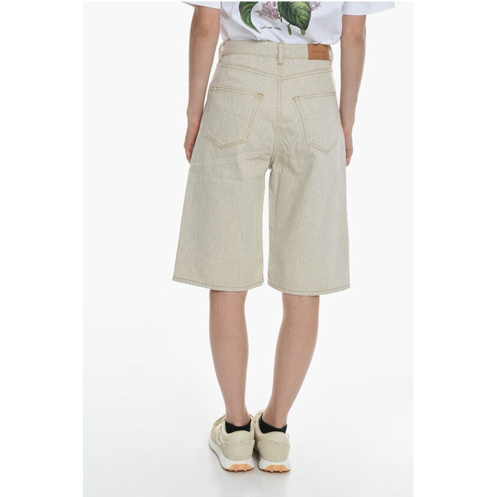 Samsoe Samsoe Denim REBECCA Shorts with Visible Stitching