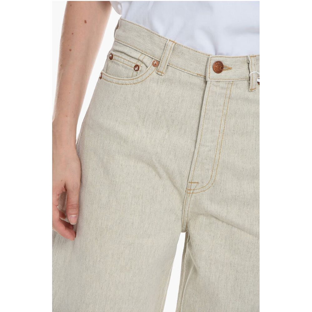 Samsoe Samsoe Denim REBECCA Shorts with Visible Stitching