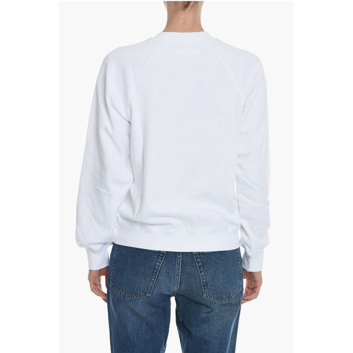Samsoe Samsoe Fleeced Cotton GITTA Crew-neck Sweatshirt with Embroidered L