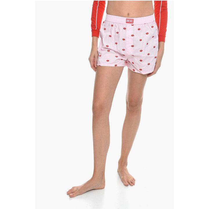 Diesel All-Over Mouths Embroidered UUBX-STARK Shorts