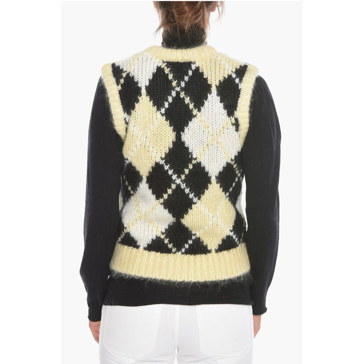 Samsoe Samsoe Mohair Blend SIMONES Vest with Checkered Motif