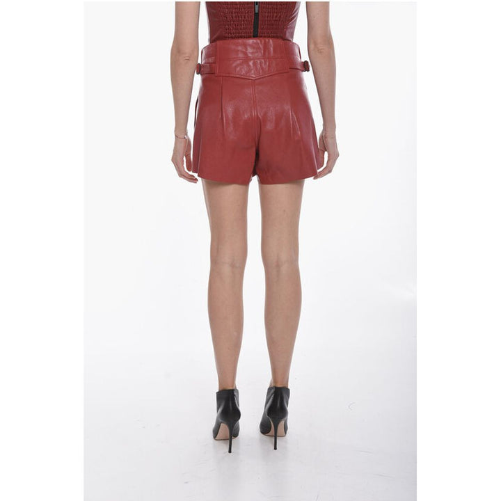 The Mannei Leather ELKE Single-pleated Shorts