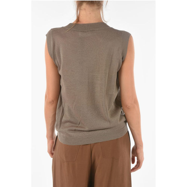 Ixos Knitted CURLIN Tank Top with Ribbed Hems