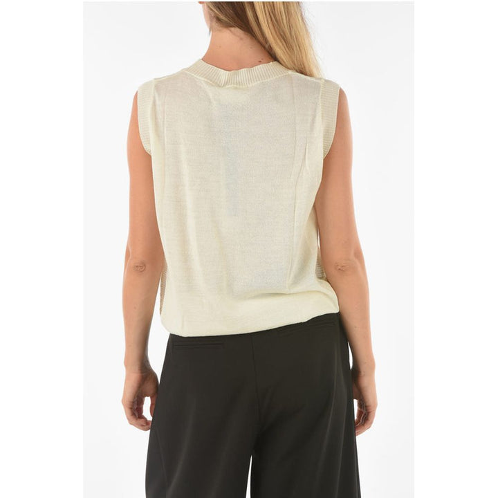 Ixos Knitted CURLIN Tank Top with Ribbed Hems