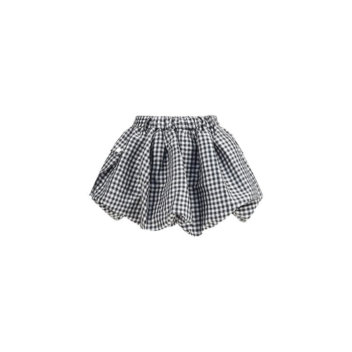 Ganni Vichy pattern balloon Miniskirt