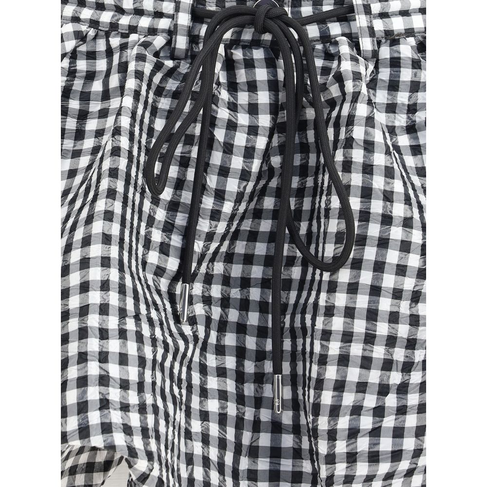 Ganni Vichy pattern balloon Miniskirt