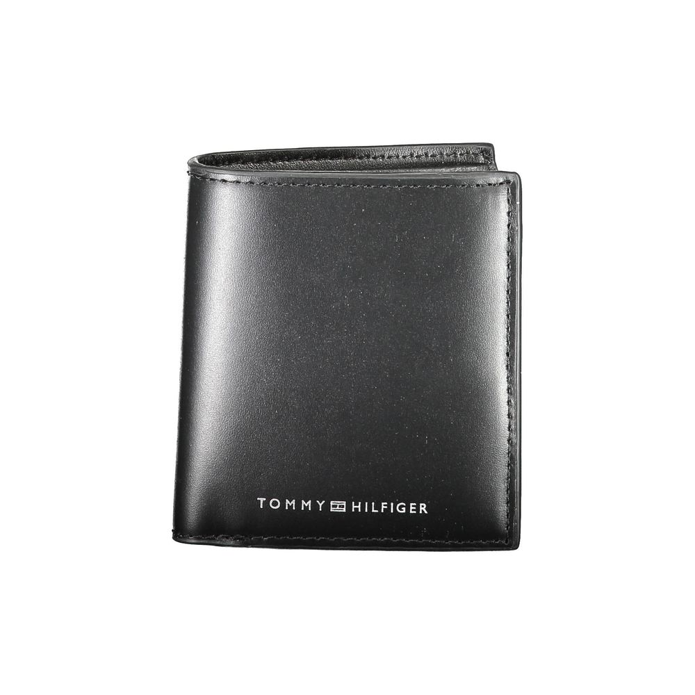 Portefeuille homme en cuir noir Tommy Hilfiger