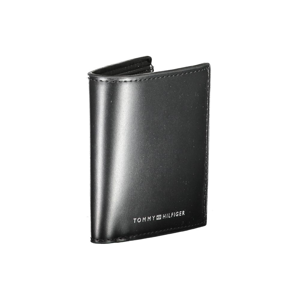 Portefeuille homme en cuir noir Tommy Hilfiger