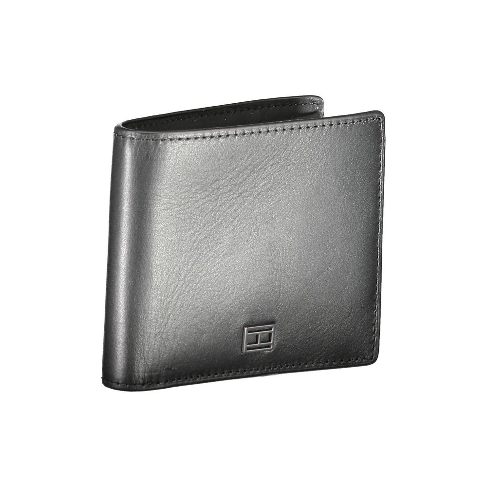 Portefeuille homme en cuir noir Tommy Hilfiger