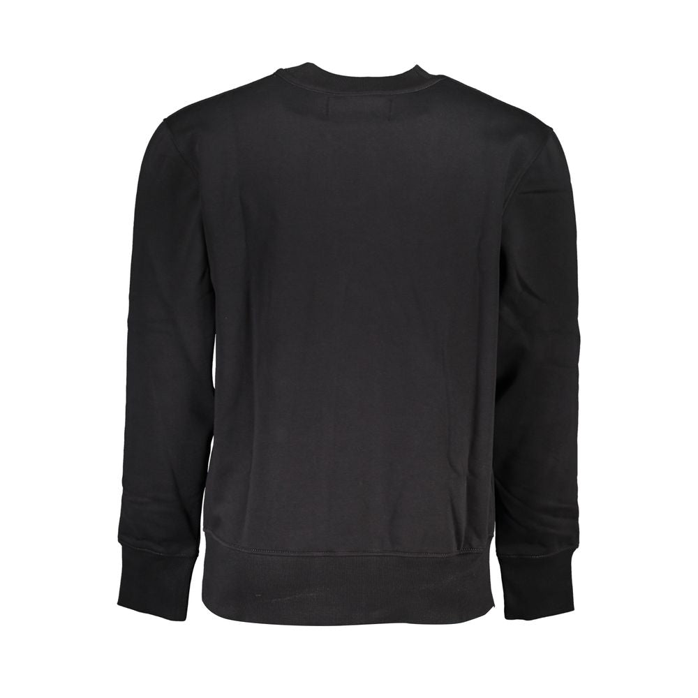 Sweat-shirt en polaire noir élégant à col ras du cou Calvin Klein