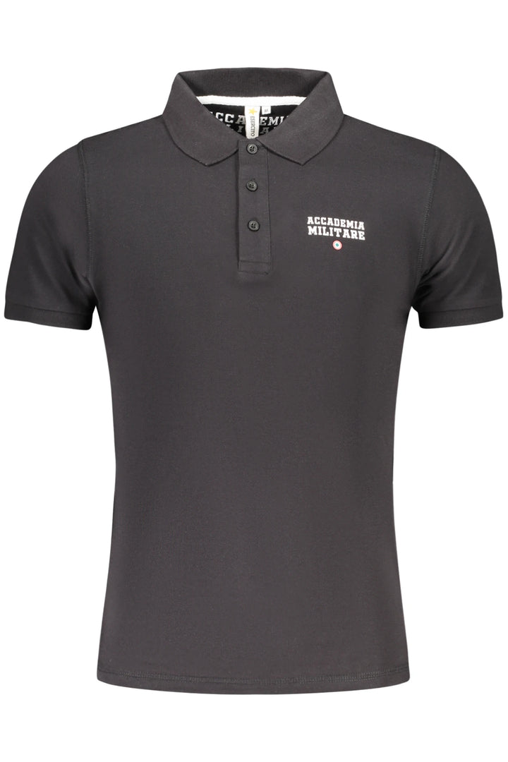 MILITARY ACADEMY BLACK MEN&#39;S SHORT SLEEVE POLO
