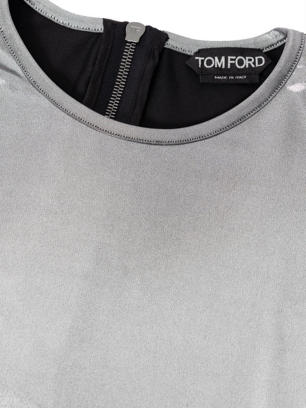 Tom Ford Silver Metallic Long-Sleeve Top – Siebentaschen