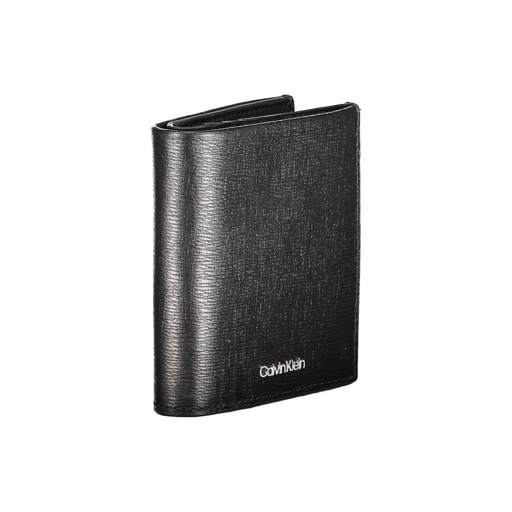 Portefeuille homme en cuir noir Calvin Klein