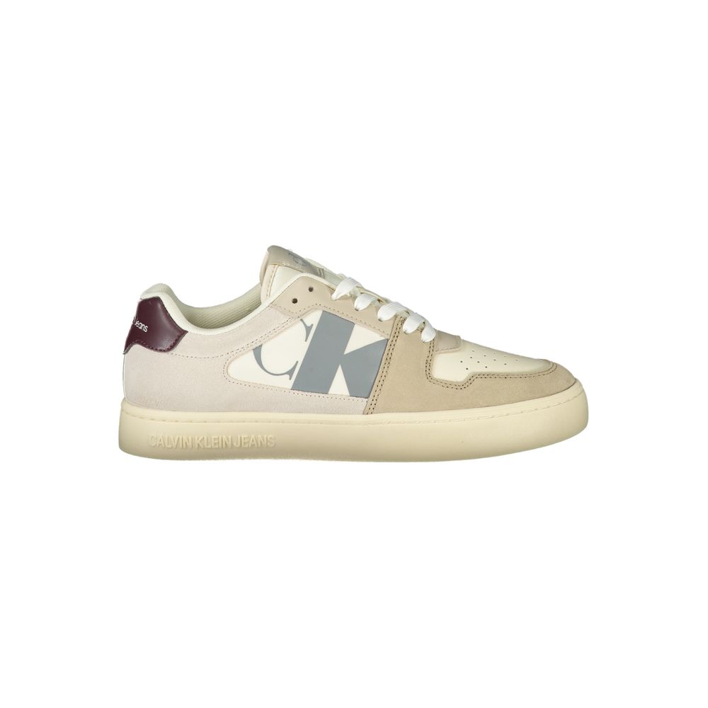 Baskets Calvin Klein beiges en polyester pour homme