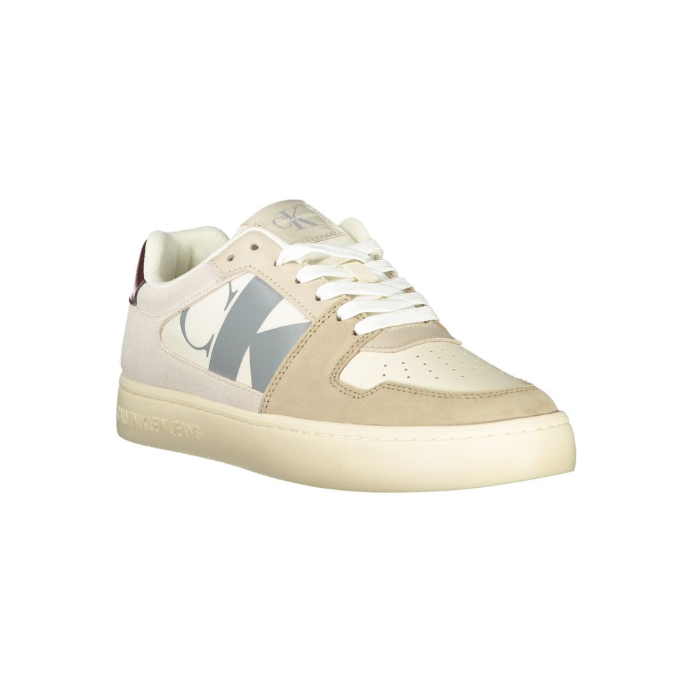 Baskets Calvin Klein beiges en polyester pour homme