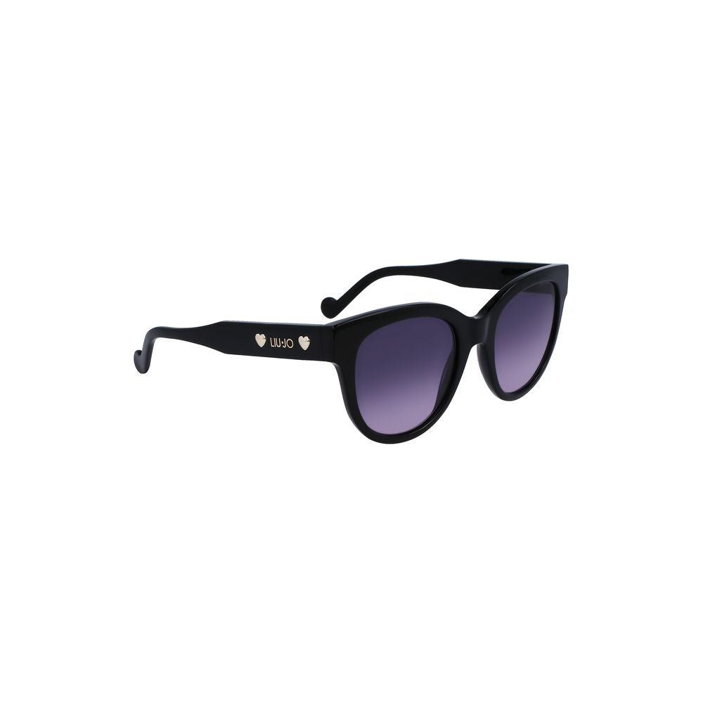 Lunettes de soleil Liu Jo en cuir de veau noir pour femme