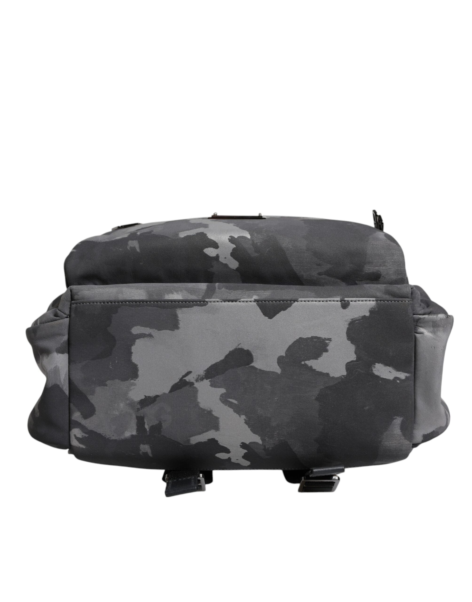 Sac à dos Dolce &amp; Gabbana en coton gris avec plaque logo camouflage