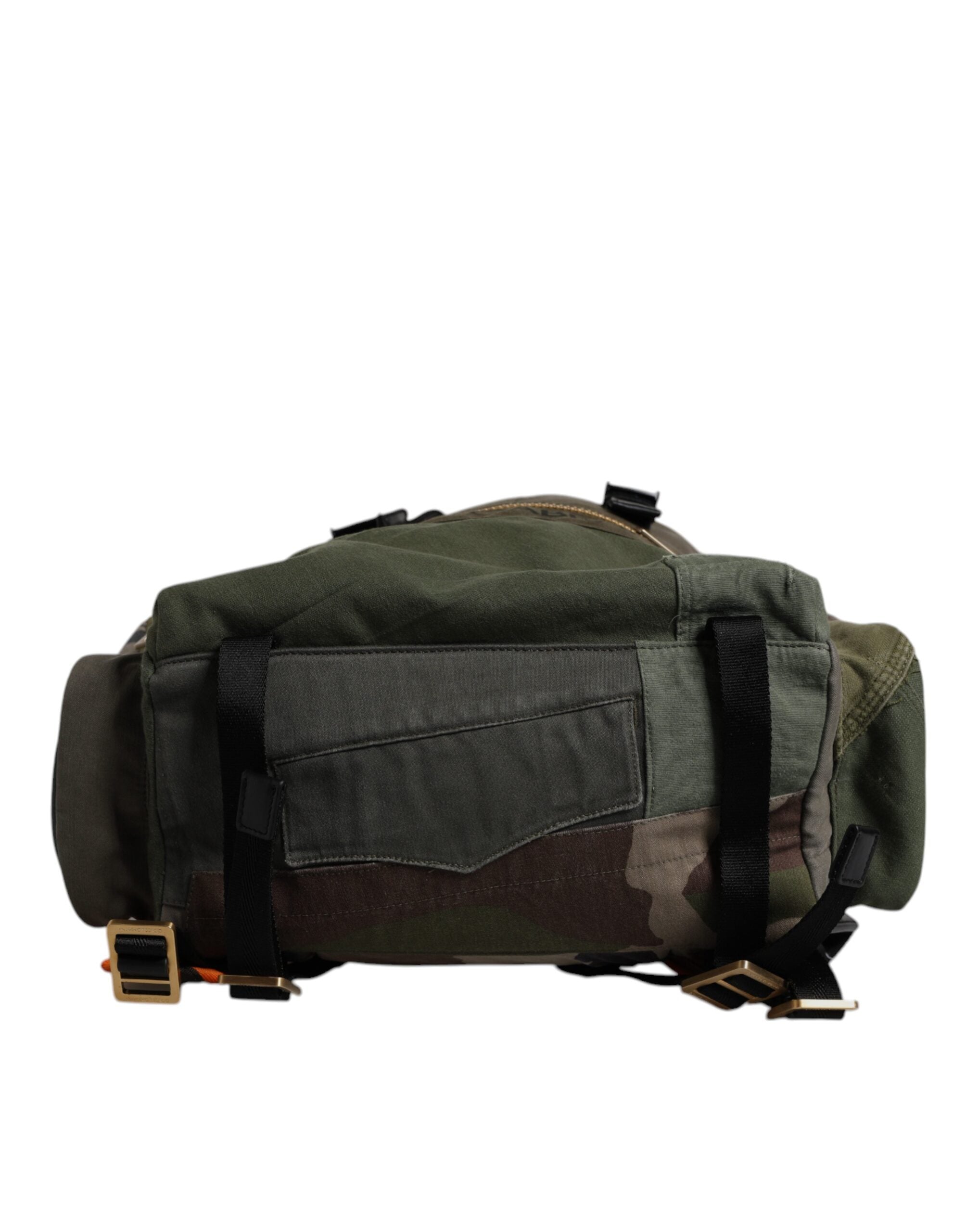 Sac à dos de voyage militaire patchwork vert Dolce &amp; Gabbana