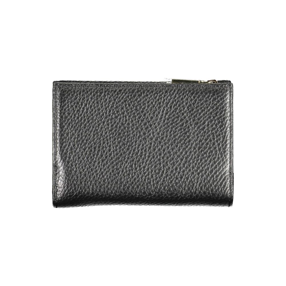 Portefeuille femme en cuir noir Coccinelle