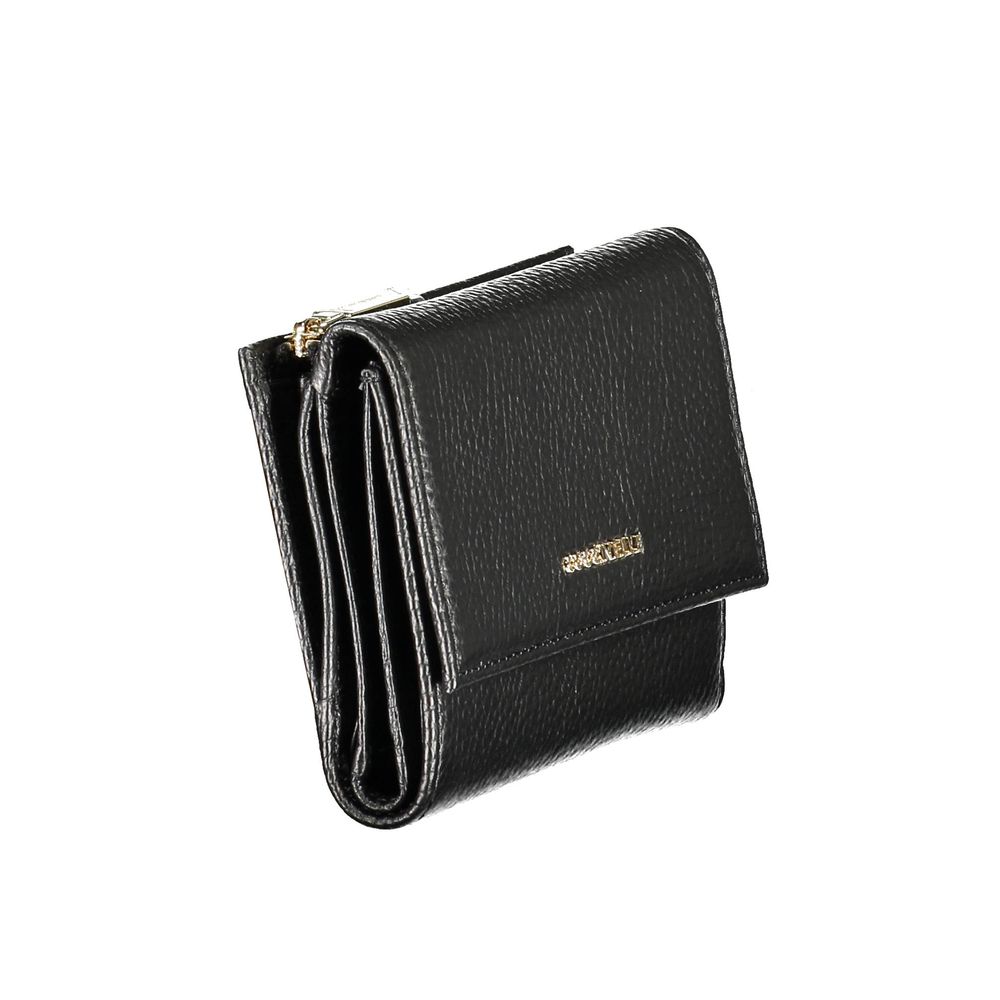Portefeuille femme en cuir noir Coccinelle