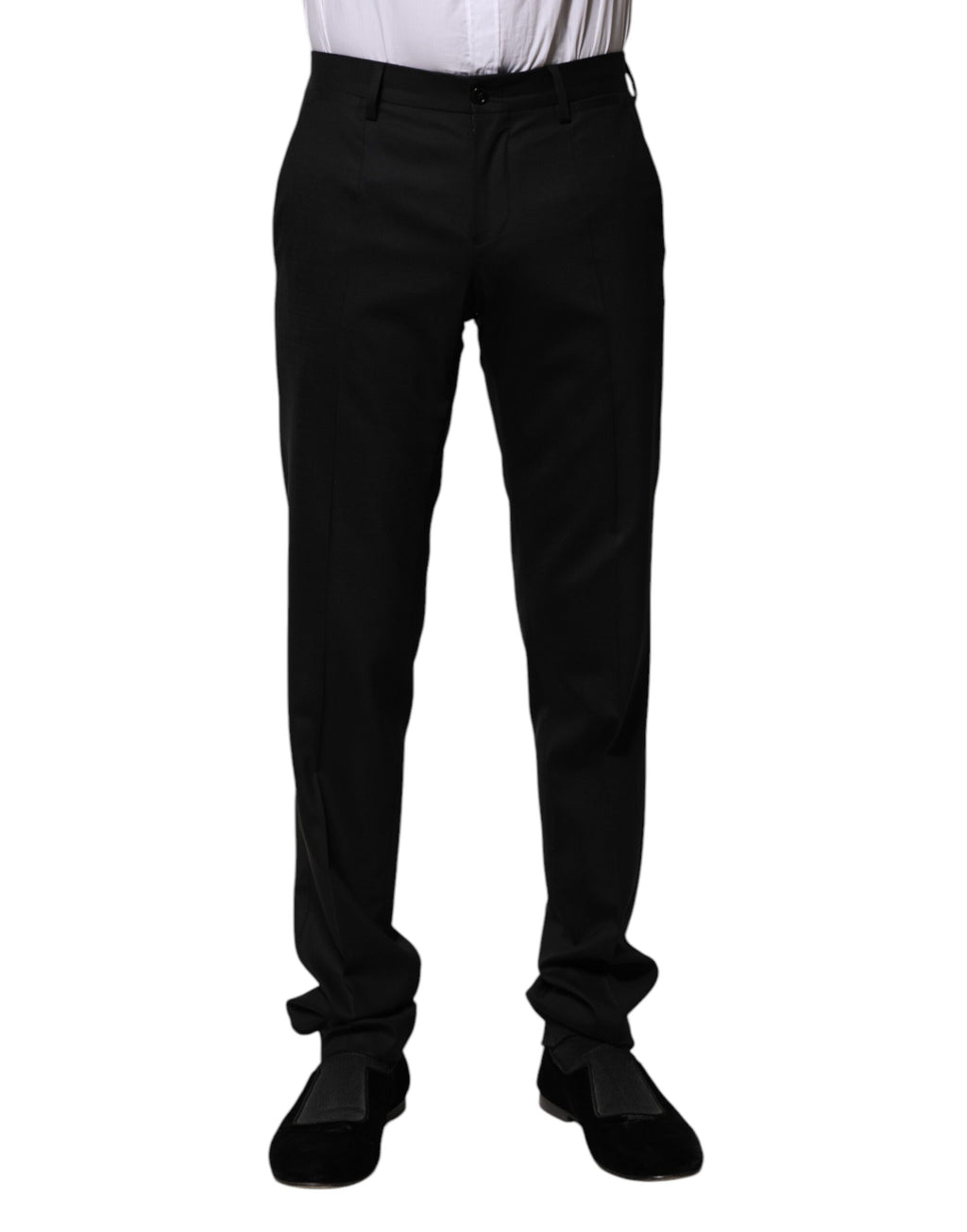 Dolce &amp; Gabbana – Schwarze Anzughose aus Wolle