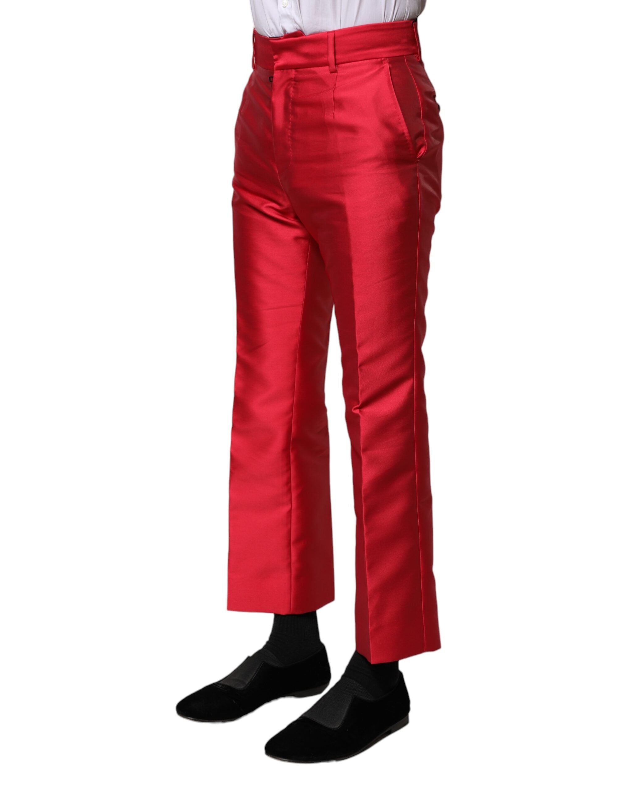 Pantalon court en polyester rouge Dolce &amp; Gabbana