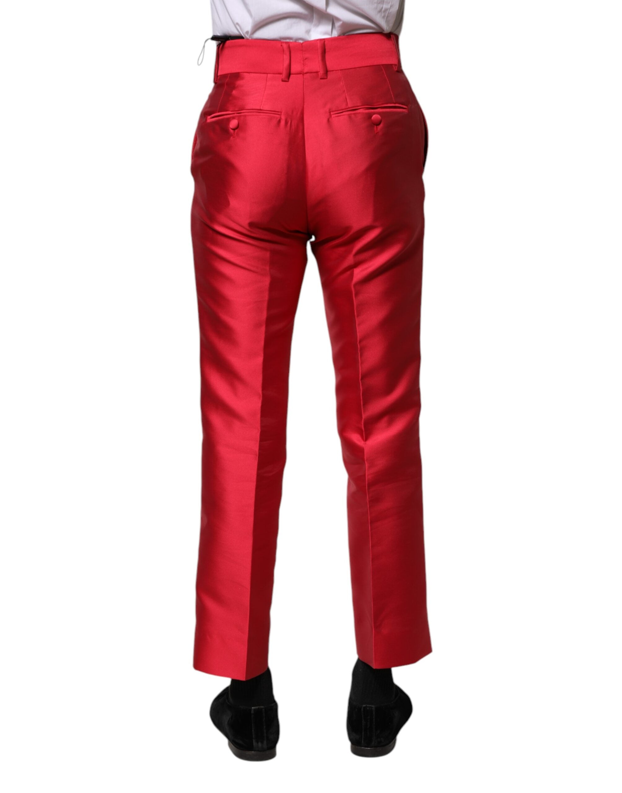 Pantalon court en polyester rouge Dolce &amp; Gabbana