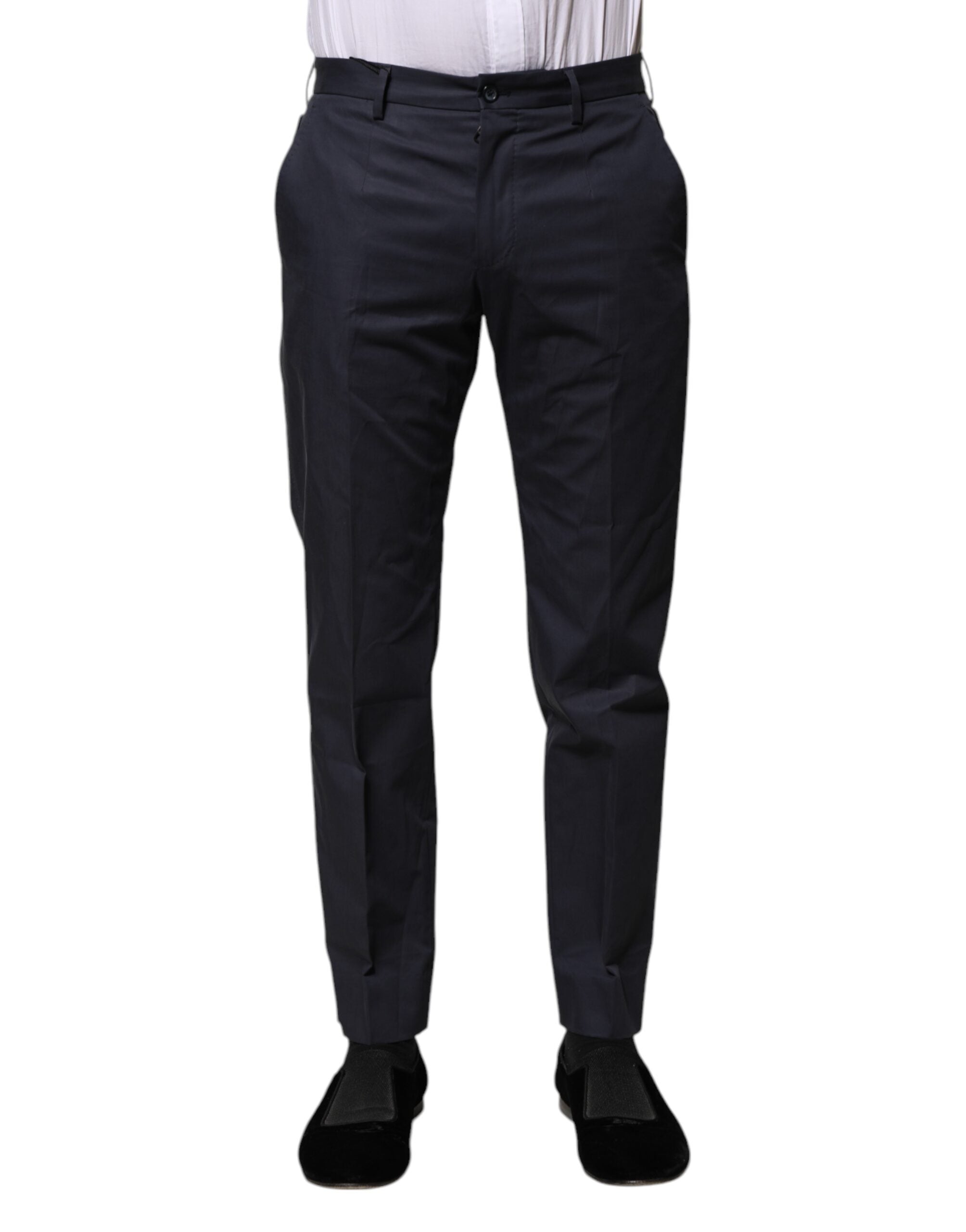 Dolce &amp; Gabbana Dunkelblaue formelle Hose aus Baumwolle