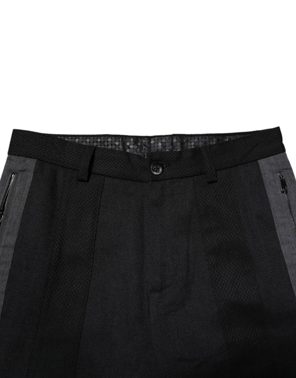 Dolce &amp; Gabbana – Formelle Slim-Fit-Hose aus Baumwolle in Schwarz und Grau
