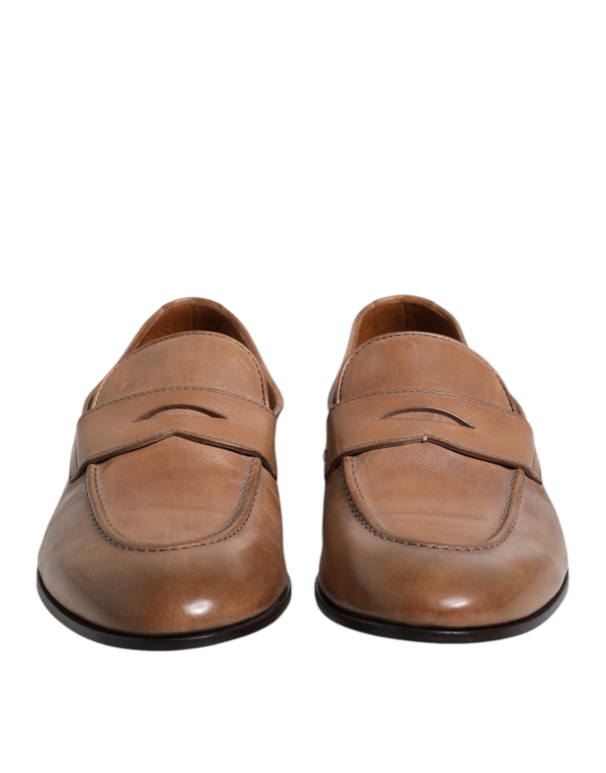 Chaussures habillées en cuir marron Brunello Cucinelli
