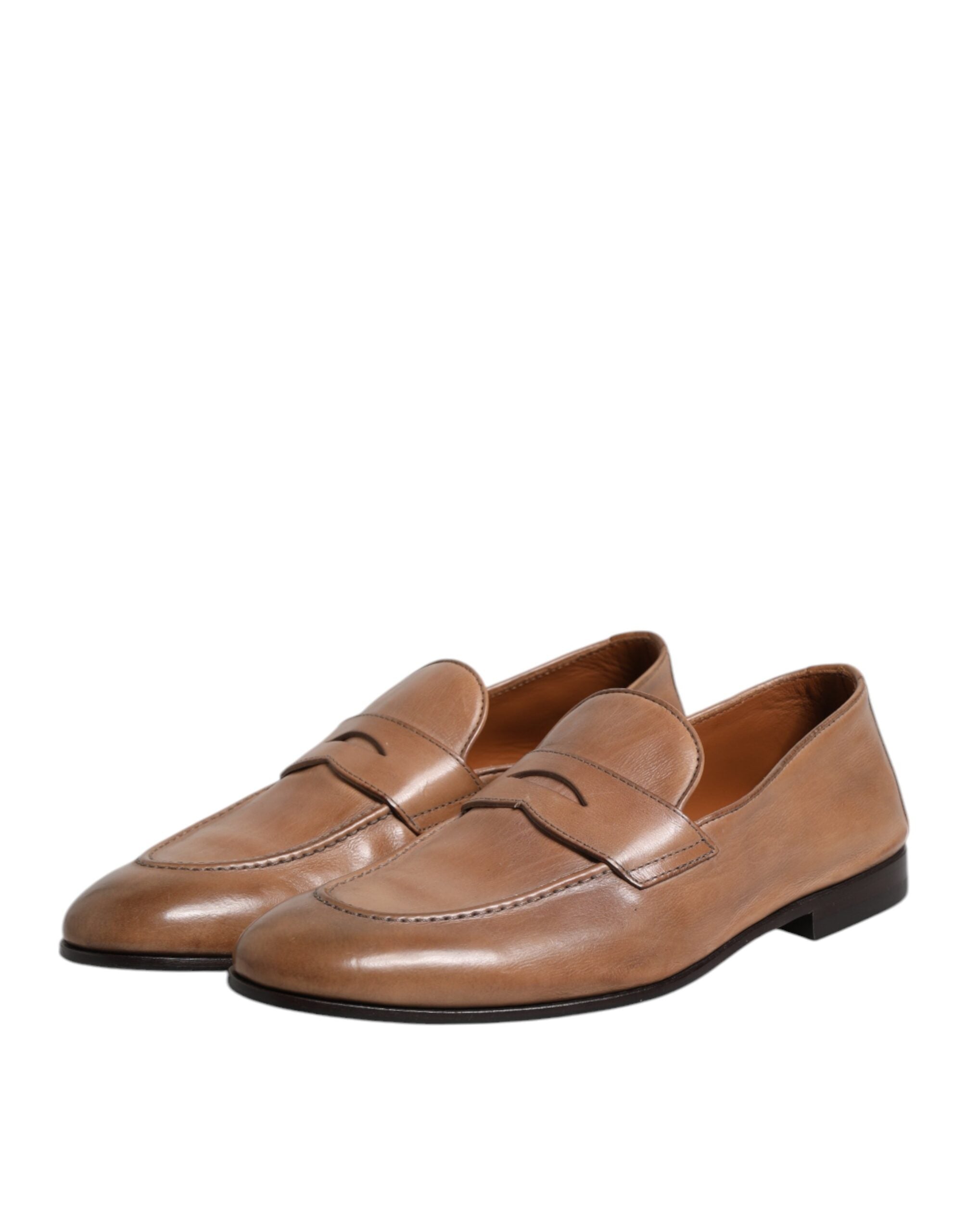Chaussures habillées en cuir marron Brunello Cucinelli