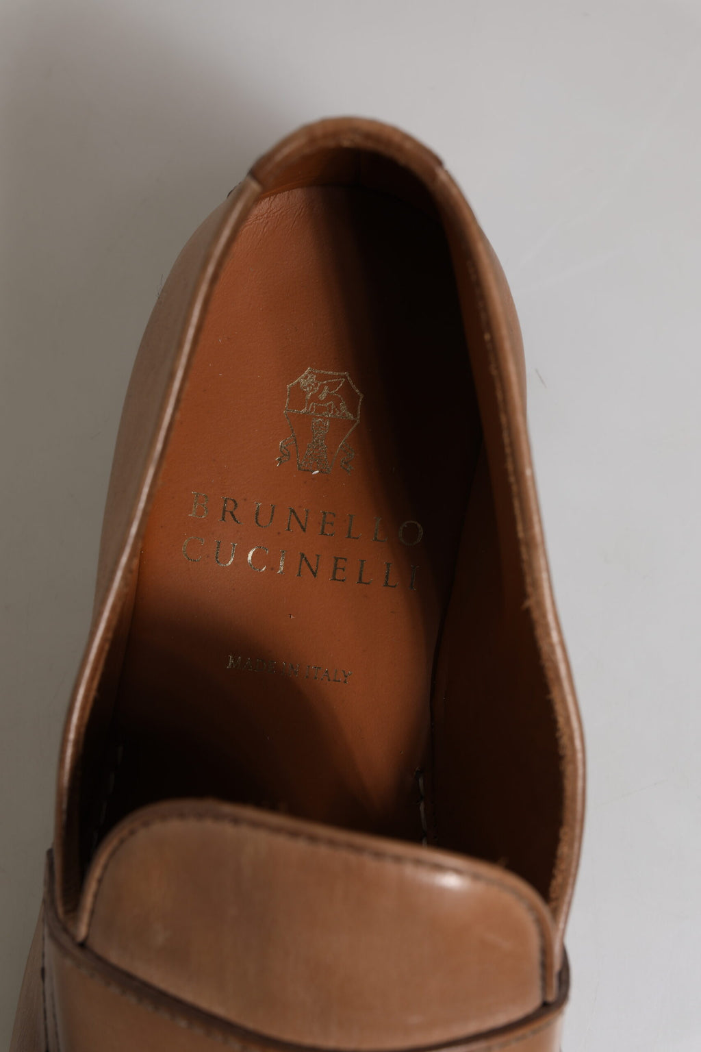 Chaussures habillées en cuir marron Brunello Cucinelli
