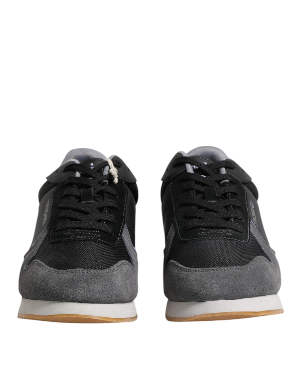 Trussardi – Schwarze, graue Schnürschuhe mit niedrigem Oberteil und Freizeitschuhen