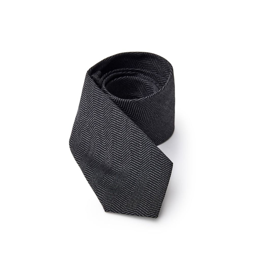 Jil Sander Schwarze Seidenkrawatten und Fliegen