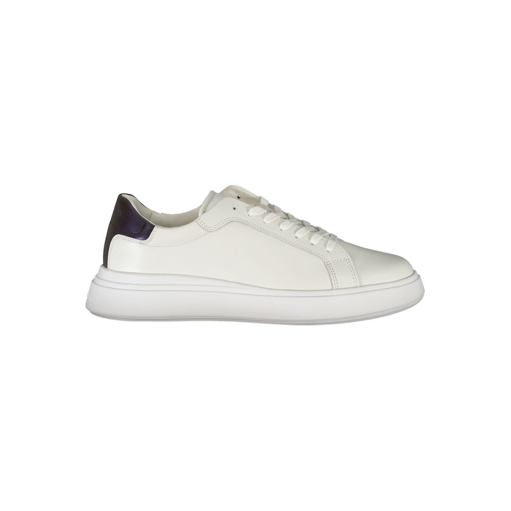 Baskets à lacets contrastées blanches élégantes Calvin Klein