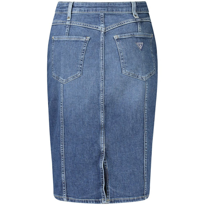 Guess Jeans Blue Cotton Women Skirt