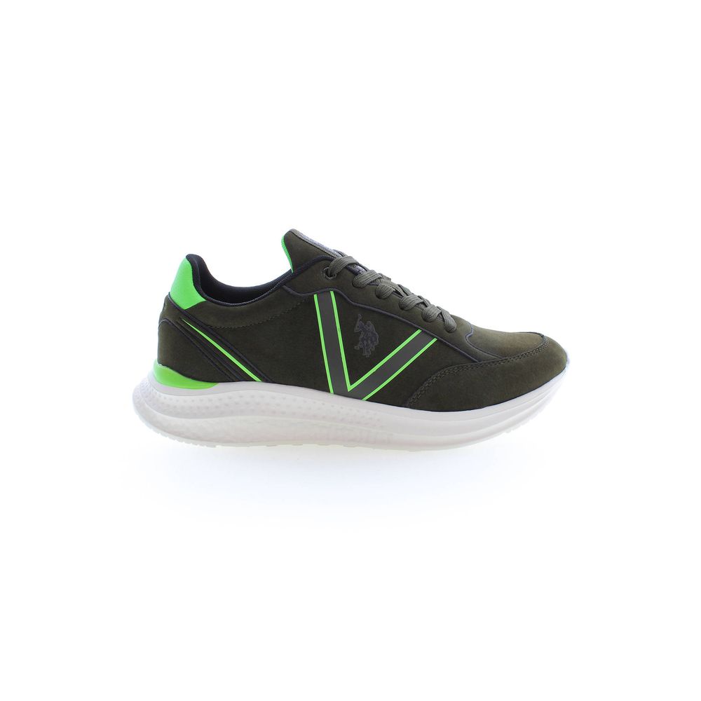 Baskets vertes en polyester pour homme US POLO ASSN.