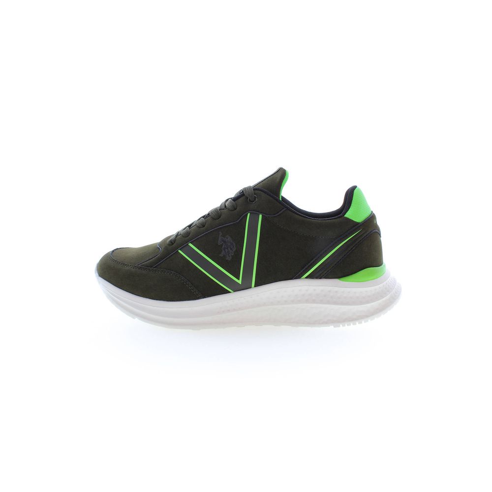 Baskets vertes en polyester pour homme US POLO ASSN.