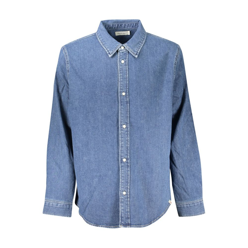 Calvin Klein Herrenhemd aus Baumwolle, Blau