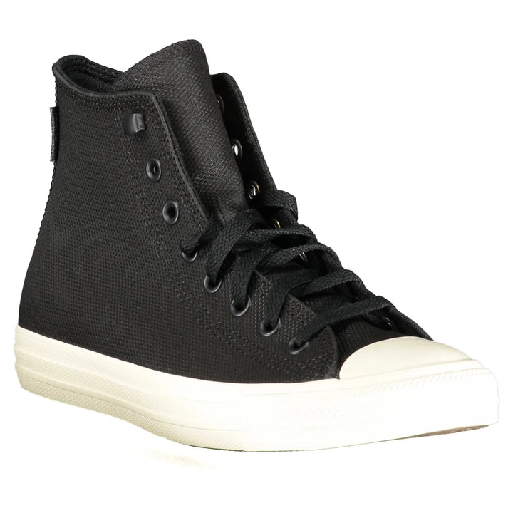 Unisex High-Top Black Sports Shoes with Laces