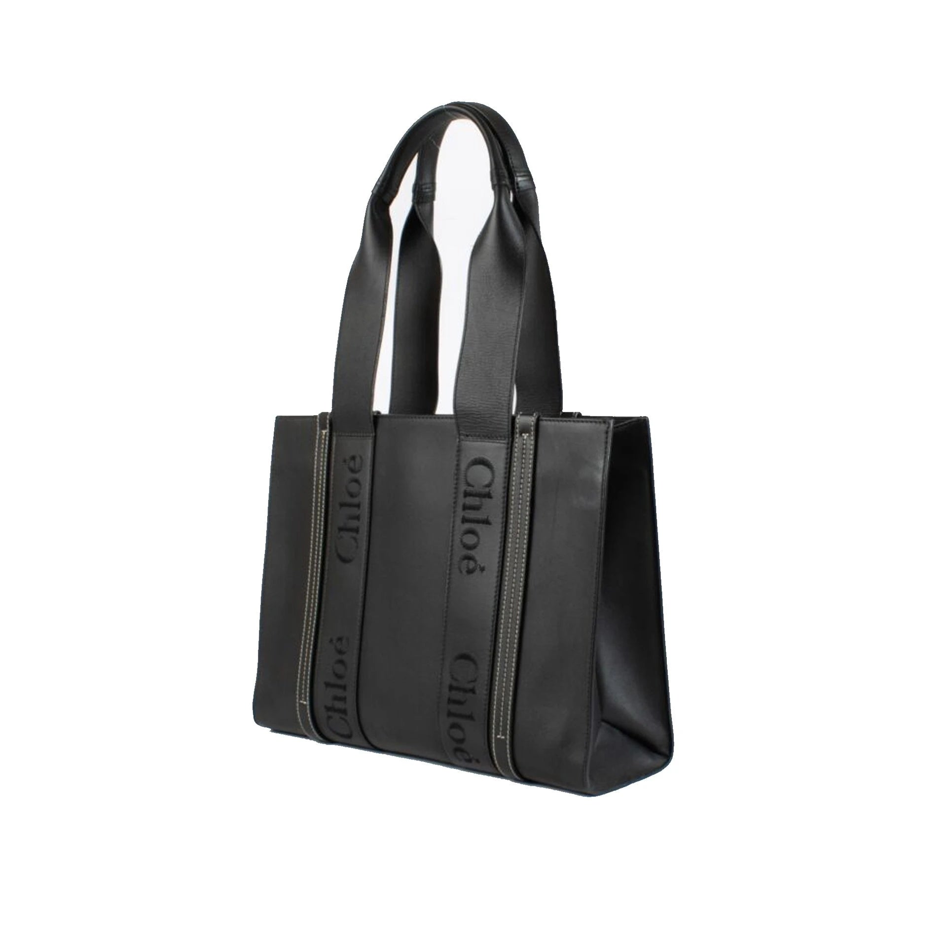 Chloe Woody Medium Leather Tote Bag