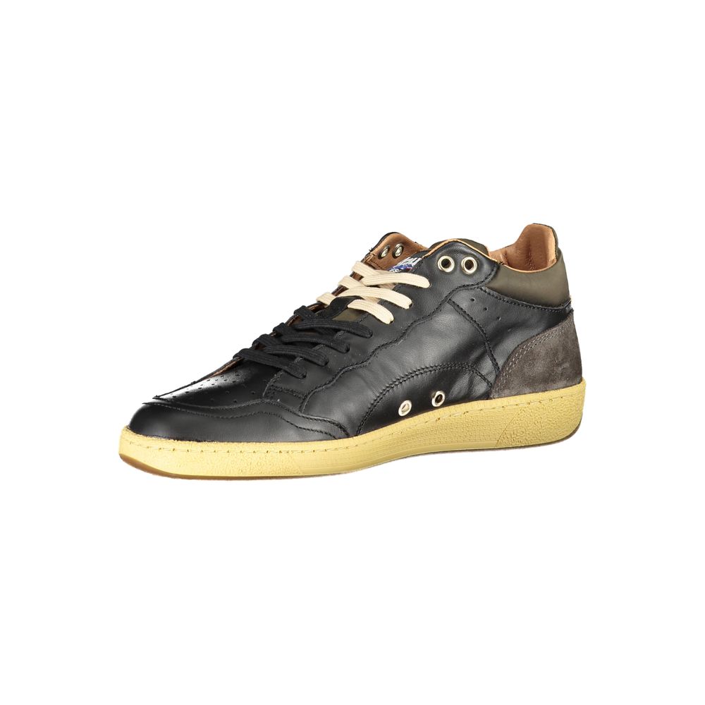 Baskets à lacets Blauer Sleek noires avec détails contrastés